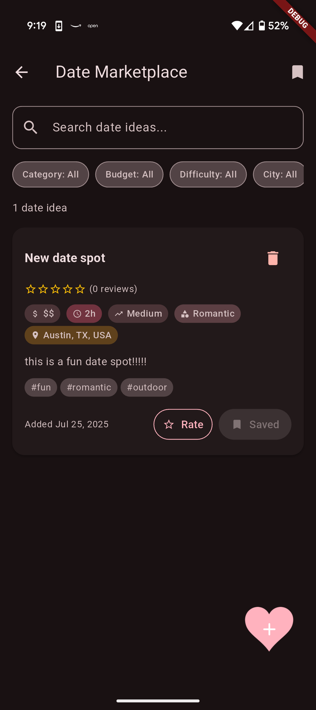 LoveNote Date Discovery